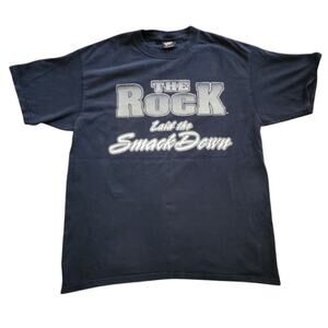 Vintage 2000 WWE (WWF) The Rock  Black Tee Shirt Size Extra Large